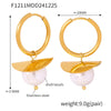 Wholesale 316L Stainless Steel Geometric Earrings Electroplated 18K Gold For Women