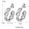 Wholesale 316L Stainless Steel Geometric Earrings Electroplated 18K Real Gold Chain Casting Fashion Light Luxury Personality Trendy For Women