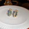 Wholesale Titanium Steel Geometric Earrings Elegant Simple High Grade Electroplated