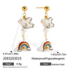 Wholesale Titanium Steel Geometric Earrings For Women Electroplated Light Luxury Jewelry