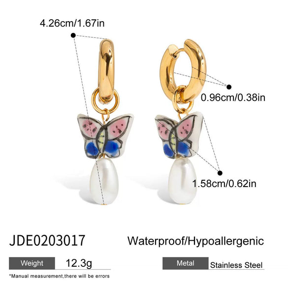 Wholesale Titanium Steel Geometric Earrings For Women Electroplated Light Luxury Jewelry