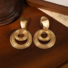Wholesale Titanium Steel Geometric Earrings For Women Electroplated Simple Style