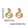 Wholesale Titanium Steel Geometric Earrings For Women Electroplated Simple Style