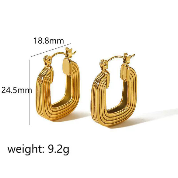 Wholesale Titanium Steel Geometric Earrings For Women With Electroplating Treatment