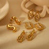 Wholesale Titanium Steel Geometric Earrings For Women With Electroplating Treatment