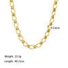 Wholesale Titanium Steel Geometric Electroplated Chain Necklace And Bracelet Jewelry For Women