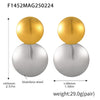 Wholesale Titanium Steel Geometric Electroplated Exaggerated Women's Earrings