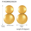 Wholesale Titanium Steel Geometric Electroplated Exaggerated Women's Earrings