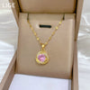 Wholesale Titanium Steel Geometric Electroplated Jewelry Set For Women Necklace Earrings Ring