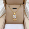 Wholesale Titanium Steel Geometric Electroplated Necklace And Earrings Set For Women