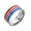 Wholesale Titanium Steel Geometric Electroplated Ring Jewelry