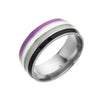 Wholesale Titanium Steel Geometric Electroplated Ring Jewelry