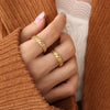 Wholesale Titanium Steel Geometric Electroplated Rotatable Unisex Ring