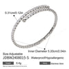 Wholesale Titanium Steel Geometric Electroplated White Zircon Bracelet Light Luxury Do Not Fade