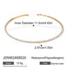 Wholesale Titanium Steel Geometric Electroplated White Zircon Bracelet Light Luxury Do Not Fade