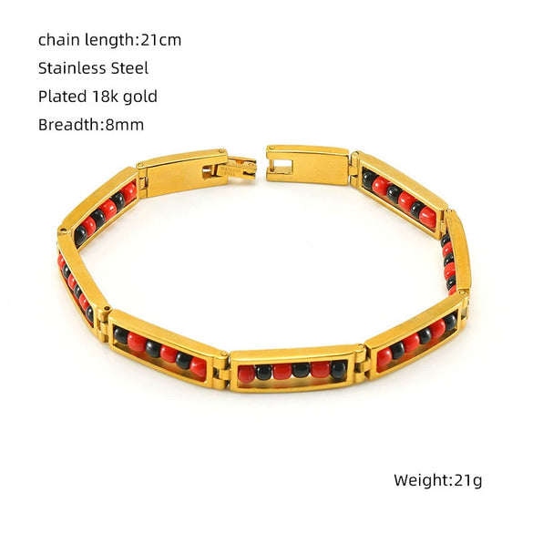Wholesale 316L Stainless Steel Geometric Electroplated Women's Bracelet Jewelry