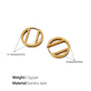 Wholesale 316L Stainless Steel Geometric Electroplated Women's Fashion Retro Light Luxury Earrings