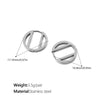 Wholesale 316L Stainless Steel Geometric Electroplated Women's Fashion Retro Light Luxury Earrings