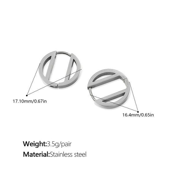 Wholesale 316L Stainless Steel Geometric Electroplated Women's Fashion Retro Light Luxury Earrings