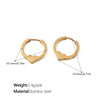 Wholesale 316L Stainless Steel Geometric Electroplated Women's Fashion Retro Light Luxury Earrings
