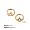 Wholesale 316L Stainless Steel Geometric Electroplated Women's Fashion Retro Light Luxury Earrings