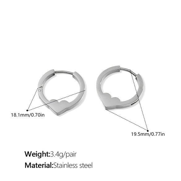 Wholesale 316L Stainless Steel Geometric Electroplated Women's Fashion Retro Light Luxury Earrings