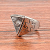 Wholesale Titanium Steel Geometric Eye Ring Jewelry For Men And Unisex With Electroplating Treatment