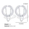 Wholesale 316L Stainless Steel Geometric Fashion Ear Bone Clip For Women With Electroplating Design