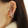Wholesale 316L Stainless Steel Geometric Fashion Ear Bone Clip For Women With Electroplating Design