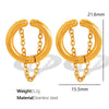 Wholesale 316L Stainless Steel Geometric Fashion Ear Bone Clip For Women With Electroplating Design