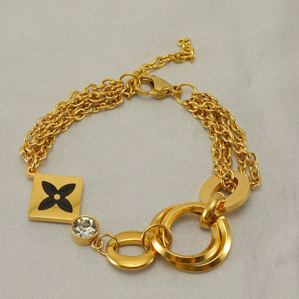 Wholesale Titanium Steel Geometric Fashion Electroplated Unisex Bracelet