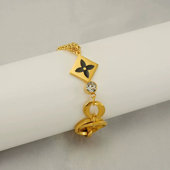 Wholesale Titanium Steel Geometric Fashion Electroplated Unisex Bracelet