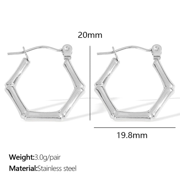 Wholesale 316L Stainless Steel Geometric Fashion Electroplated Women's Earrings