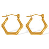 Wholesale 316L Stainless Steel Geometric Fashion Electroplated Women's Earrings