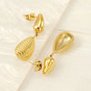 Wholesale Titanium Steel Geometric Fashion Retro Stud Earrings For Women With Electroplating