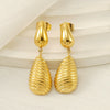 Wholesale Titanium Steel Geometric Fashion Retro Stud Earrings For Women With Electroplating
