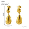 Wholesale Titanium Steel Geometric Fashion Retro Stud Earrings For Women With Electroplating