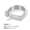 Wholesale 316L Stainless Steel Geometric Fashion Ring With Electroplating Design For Women