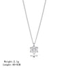 Wholesale Titanium Steel Geometric Flower Pendant Clavicle Chain With Electroplating Simple Style Necklace