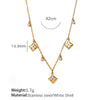 Wholesale 316L Stainless Steel Geometric Flower Zircon Pendant Necklace For Women With Electroplating