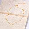 Wholesale Titanium Steel Geometric Fourcorner Star Flower Necklace With Vacuum Plating For Women