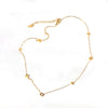 Wholesale Titanium Steel Geometric Fourcorner Star Flower Necklace With Vacuum Plating For Women