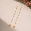 Wholesale Titanium Steel Geometric Fourleaf Clover Tassel Earrings For Women