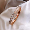 Wholesale Titanium Steel Geometric Fritillaria Buckle Bracelet For Women With Real Gold Plating And Electroplating Process