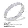 Wholesale 316L Stainless Steel Geometric Gear Ring Retro Niche Design Electroplated Simple Style Nonfading For Women