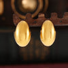 Wholesale Titanium Steel Geometric Goose Egg Shaped Earrings With Electroplating And Retro Temperament
