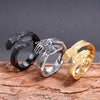 Wholesale Titanium Steel Geometric Handmade Palm Ring For Men And Unisex