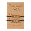Wholesale Titanium Steel Geometric Handwoven Adjustable Unisex Couple Bracelet