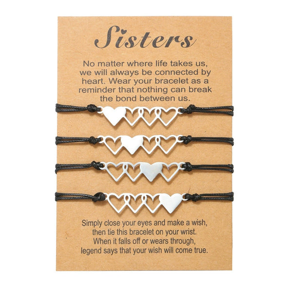 Wholesale Titanium Steel Geometric Handwoven Adjustable Unisex Couple Bracelet