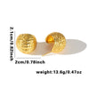 Wholesale Titanium Steel Geometric Heart Hollow Grid Twisted Line Electroplated Earrings Unisex